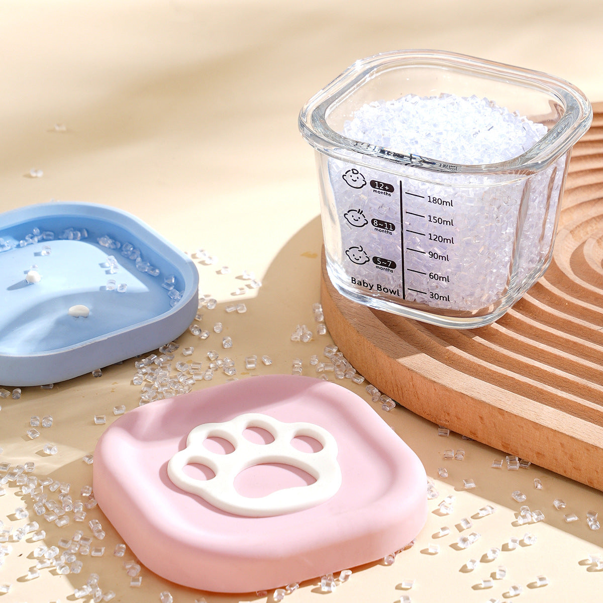 Paw-Print Portion Food Storage Bowl