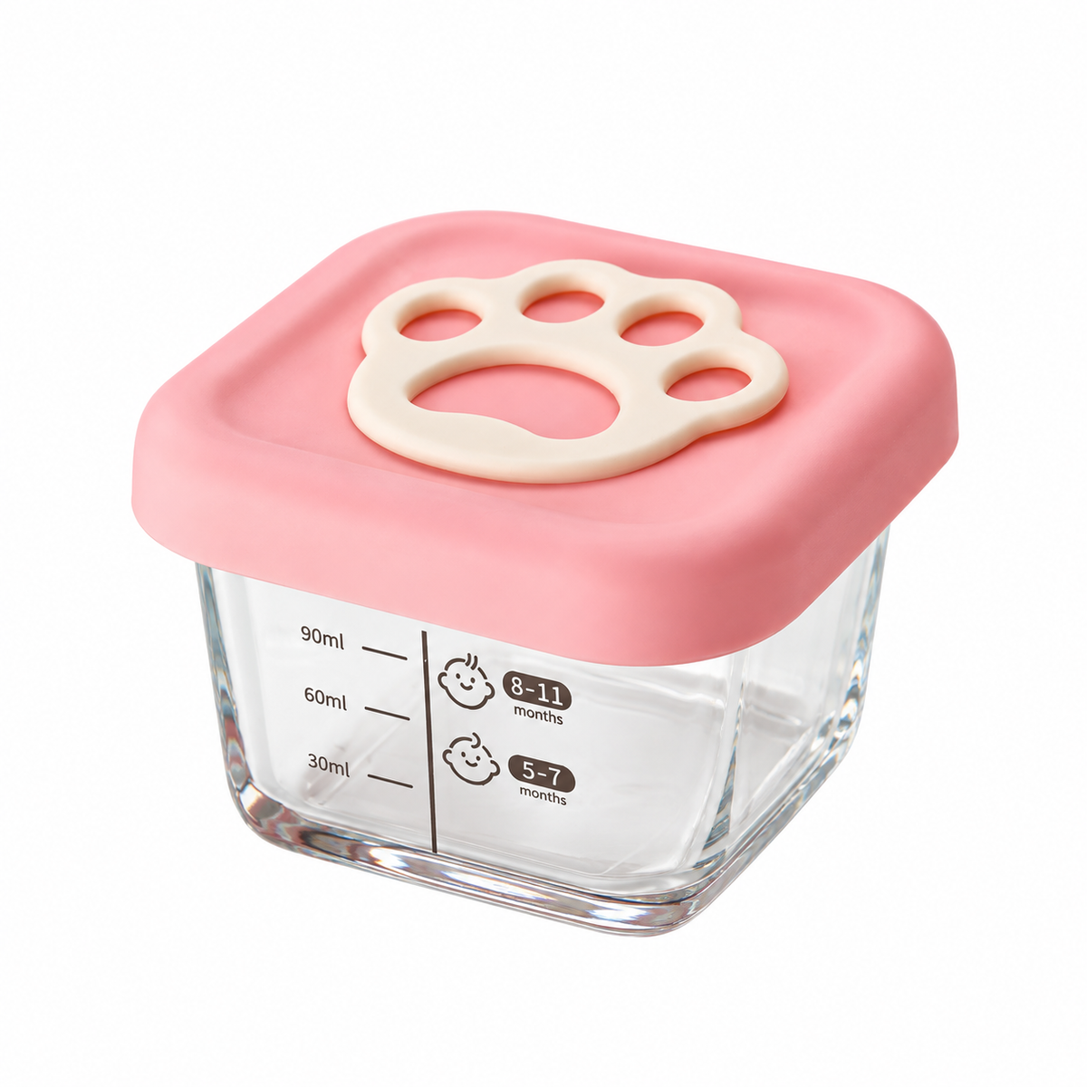 Paw-Print Portion Food Storage Bowl
